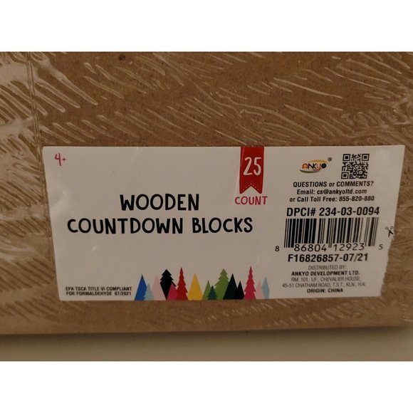 Target Bullseyes Playground Christmas Advent 2021 Wooden Countdown Blocks House - Picture 3 of 3